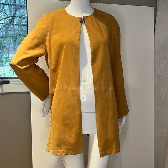 Revillon Paris Sz 8-10 Suede Open Jacket - Picture 1 of 11